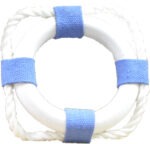 4" White and Blue Life Ring