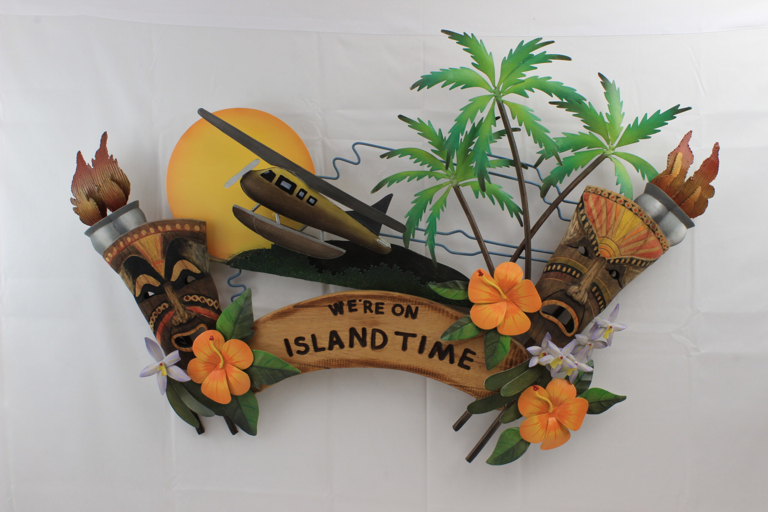 TI263-30" We're on Island Time Metal Wall Art 30" We're on Island Time Metal Wall Art