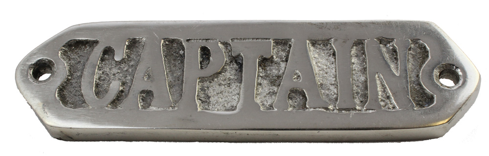 IO054-captain-wall-plaque-chrome-finish 5.5" Chrome Finish Captain Wall Plaque - Image 1