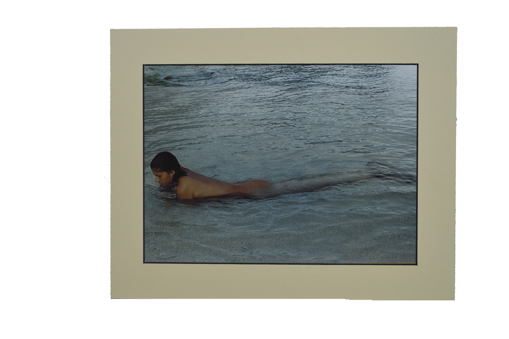 JA050-wading-for-the-tide-to-turn-mermaid-matted-print-jason-gold Wading for the Tide to Turn 11"H x 14"L Matted Print - Image 1