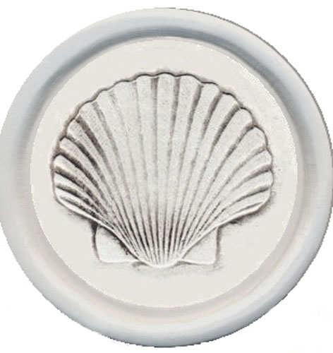 MC019-scallop-suber-absorbent-wine-bottle-coaster Scallop Super Absorbent Stoneware Wine Bottle Coaster - Image 1