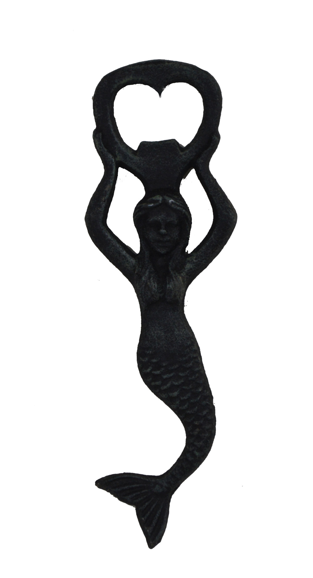 MO109-verdegris-handheld-mermaid-bottle-opener 8"L Verdigris Iron Mermaid Handheld Bottle Opener - Image 1