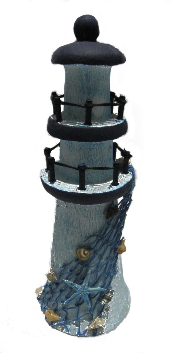 Lighthouse Figure Paint Finish over Resin 8.5”H