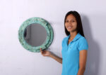 16” Shipwreck Finish Porthole Mirror Fiberglass Resin Wall Mount - Image 3