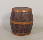 18" H Brown and Gold Whiskey Barrel Large Sculpture - Image 2
