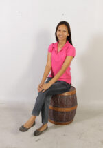 18" H Brown and Gold Whiskey Barrel Large Sculpture - Image 3