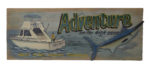 28"L Wooden Adventure on the High Seas Fishing Wall Mount Sign