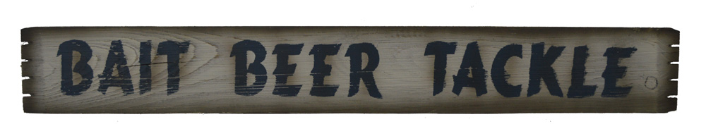 OW070-bait-beer-tackle-hanging-wall-sign 27.5"L Bait Beer Tackle Wooden Wall Sign