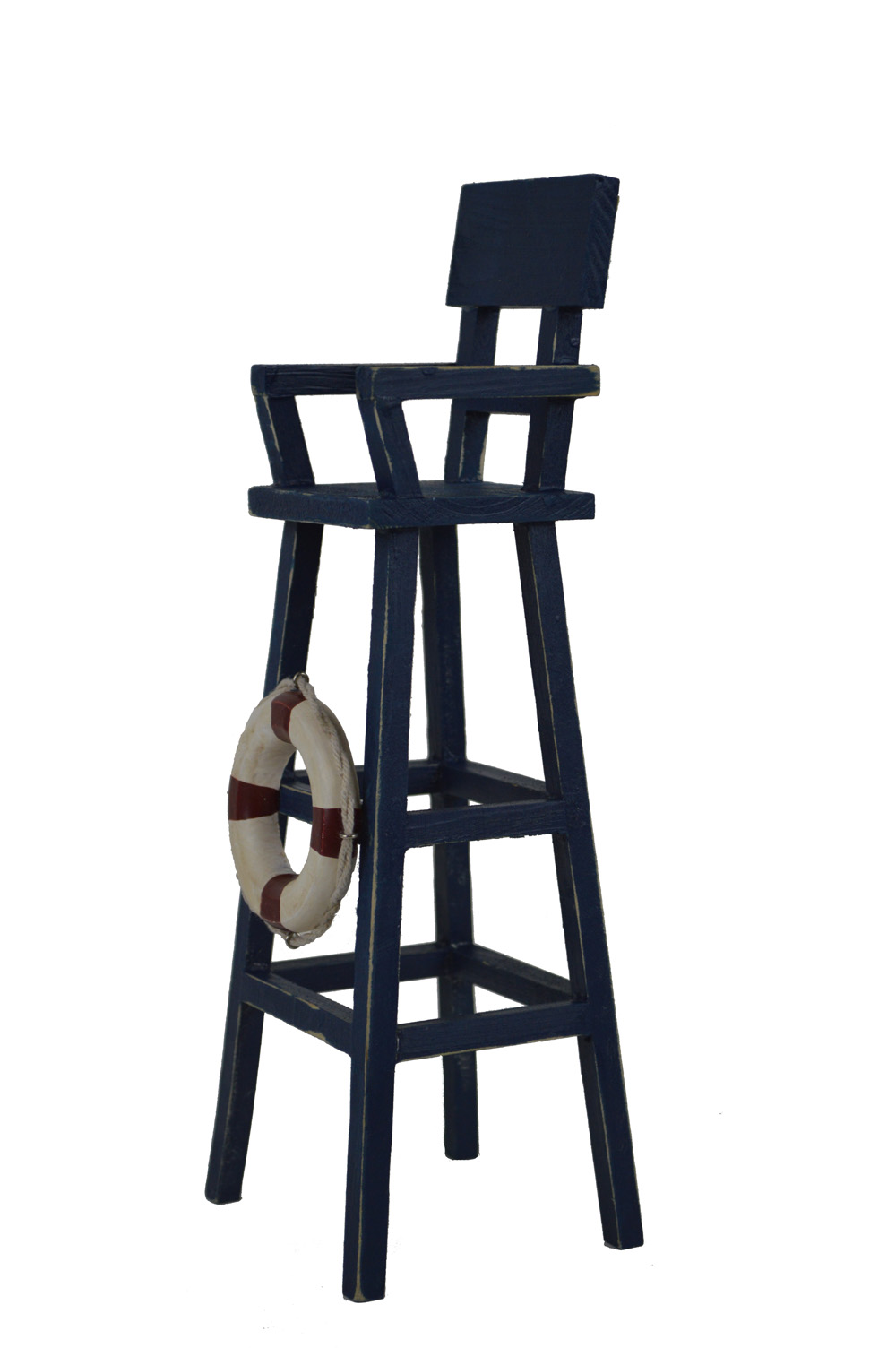 OW146-blue-wooden-lifeguard-chair-figurine 12"h Wooden Blue Lifeguard Chair Figurine