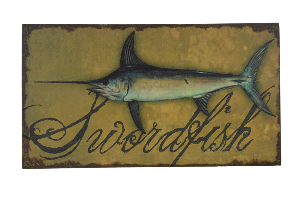 OW168-swordfish-stretched-wall-canvas 18"L Swordfish Stretched Wall Canvas - Image 1
