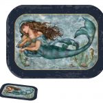 Beauty Under the Sea Tin Tray 15.75”L Nautical Tropical Home Decor