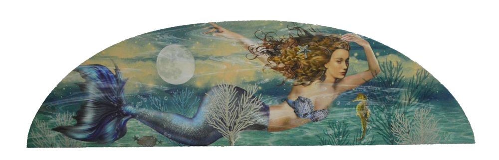 OW317-lighted-mermaid-door-arch-canvas 32" Lighted Mermaid Door Arch Canvas - Hanging Wall Decor