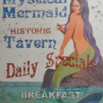 24" The Mystical Mermaid Historic Tavern Advertising Canvas