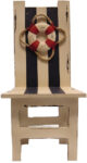 20"H Wooden Blue & White Life Guard Chair Figurine