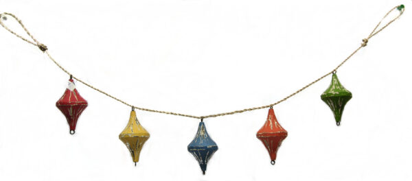 33"L 5 Piece Wooden Mooring Buoys Garland - Hanging Decor