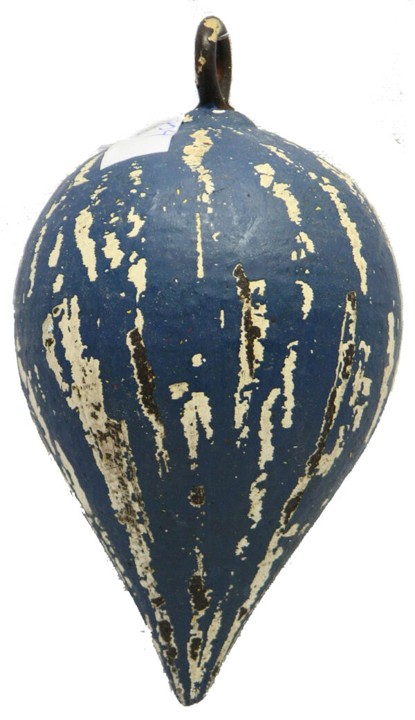 5" Distressed Blue Wooden Hanging Teardrop Buoy