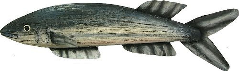 RC108 Bass Fish Carved Wooden with Tin Fins and Tail - Image 1