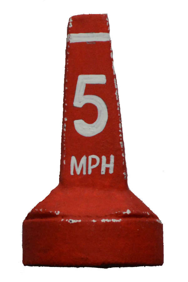 RC212-5mph-wood-navigational-square-buoy-4-inch-red-white 4.5”H Wood Navigational Square Buoy - 5MPH - Image 1