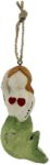 5.25” Green Wooden Small Mermaid Hanging Figurine