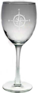 RO094-compass-rose-goblet-glass-set-4-gift-box Compass Rose Goblet Glasses 10.5oz Set of 4 - Image 1