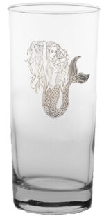 Mermaid Tall Cooler Glasses 15oz Set of 4
