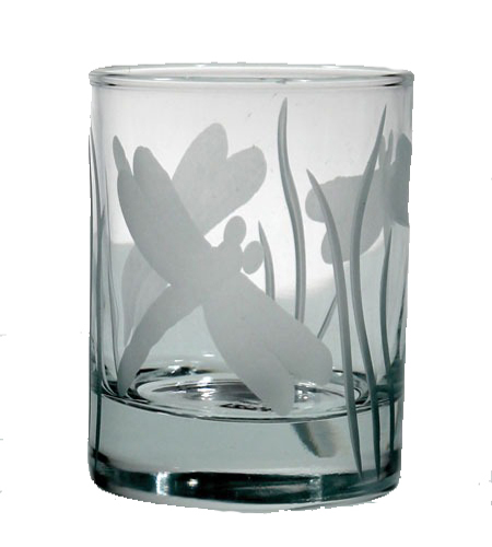RO300-dragonfly-votive-glass-candle-holder Dragonfly Votive Glass 2.5"H - Image 1