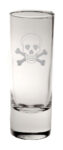 2.5oz Skull & Crossbones Cordial Glass