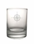 Glass Votive Compass Rose
