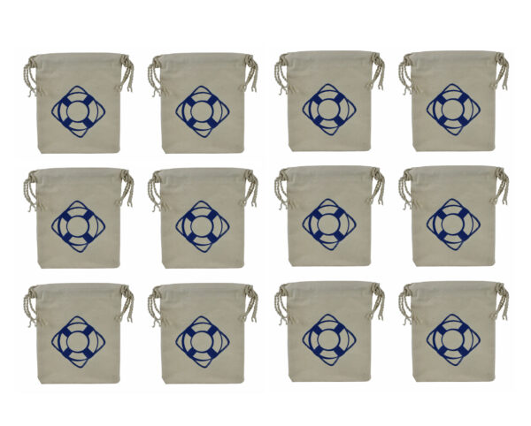 6.5”H Lifering Canvas Pouch Set 12