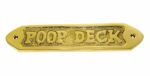 Poop Deck Plaque Solid Brass 6" Wall Decor