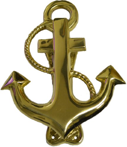SE098 Fancy Anchor Knocker Brass with Lacquer Finish - Image 1