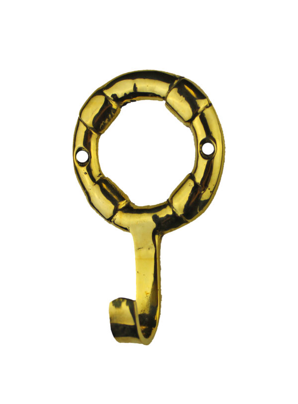 3.5"H Solid Brass Life Ring Shaped Wall Hanger