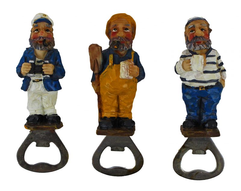 3.5"H Set of 3 Sailor Handheld Bottle Openers