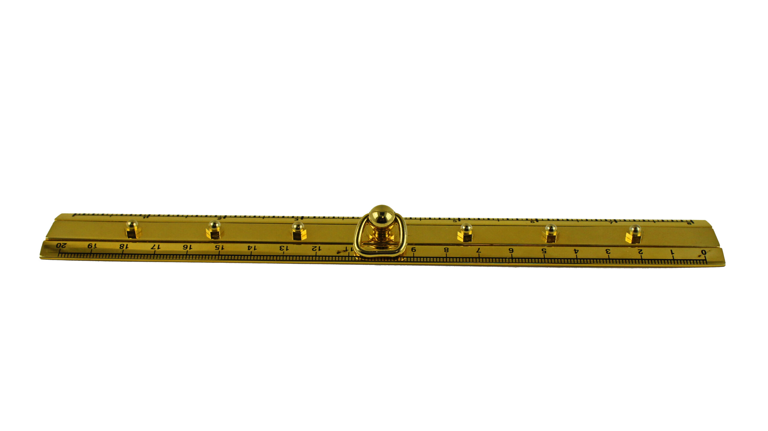 SE201_IMG_0381 8"L Polished Brass Porthole Dog Ear Nautical Ruler