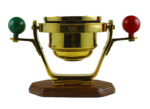 5.5"L V Brass and Wood Nautical Model Compass - Functioning