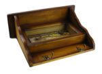 15"L Wooden Fishing Shadowbox Bookshelf with Hangers - Image 2