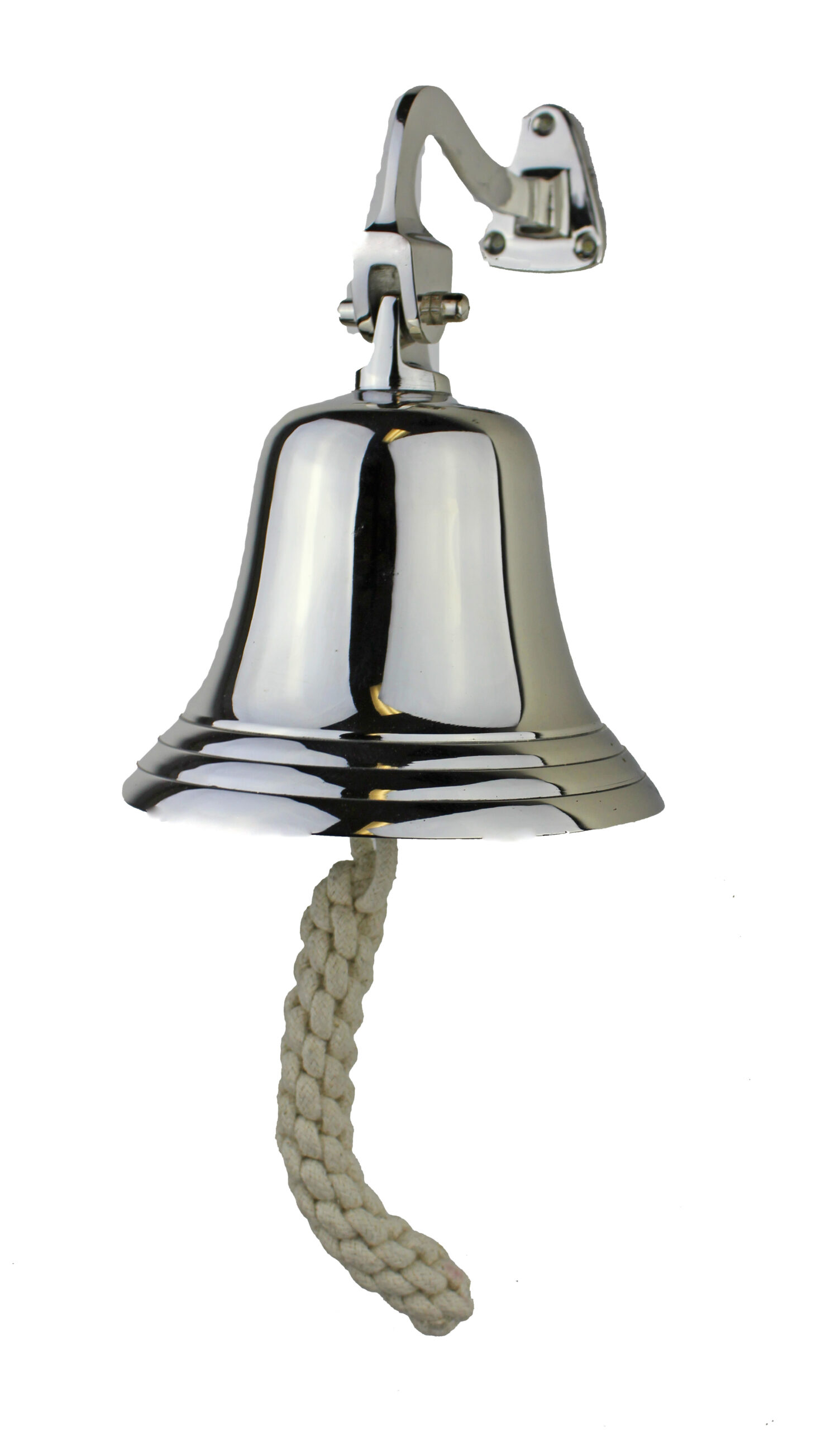 SE369_5.5 Nickel Finish over Solid Brass Nautical Bell - Wall Mount 5.5"H Nickel Finish over Solid Brass Nautical Bell - Wall Mount