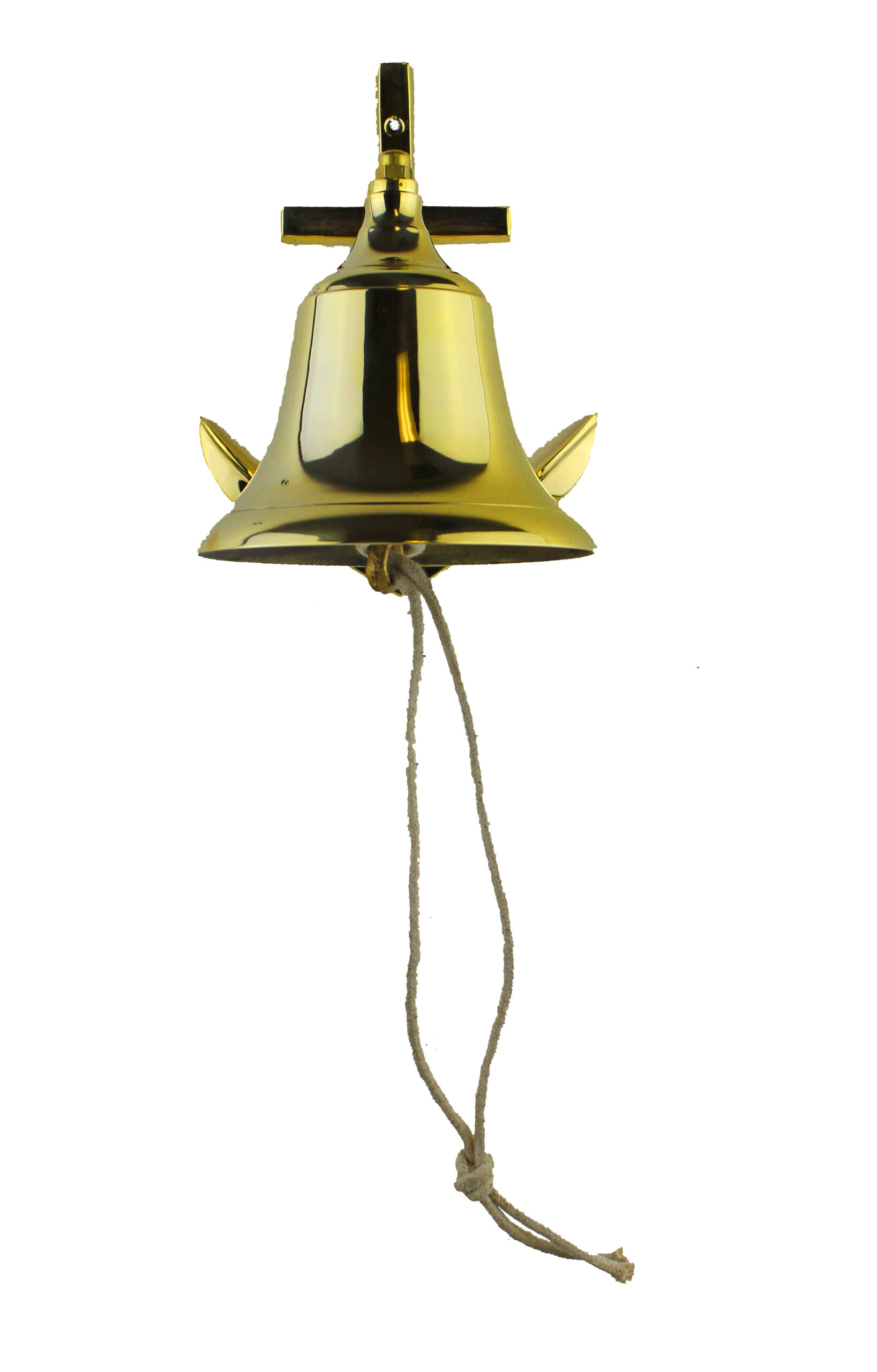 SE373_IMG_0146-6H-Solid-Brass-Anchor-Bell-Wall Mount 6"H Solid Brass Anchor Bell - Wall Mount - Image 1