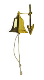 6"H Solid Brass Anchor Bell - Wall Mount - Image 2