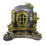 6.5”H Polystone Diving Helmet Coin Bank - Image 4