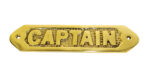 Captain Plaque Solid Brass 6" Wall Decor