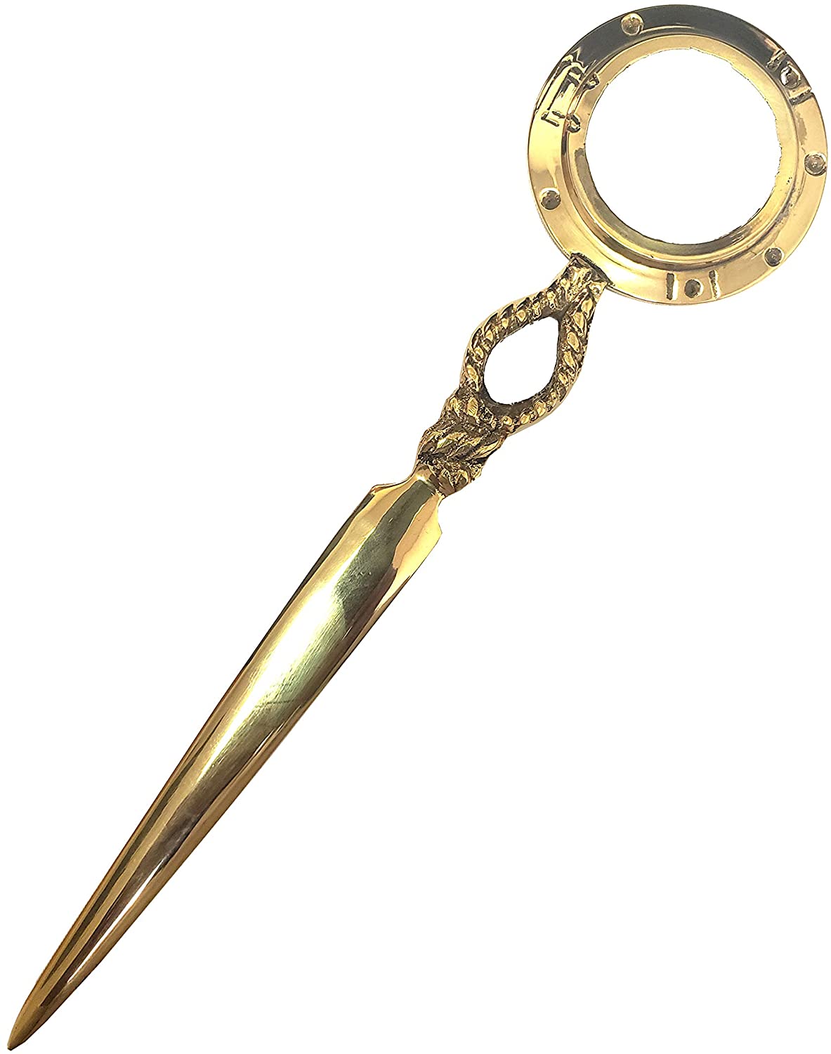 SE966 Polished Brass Letter Opener, Porthole… - Image 1