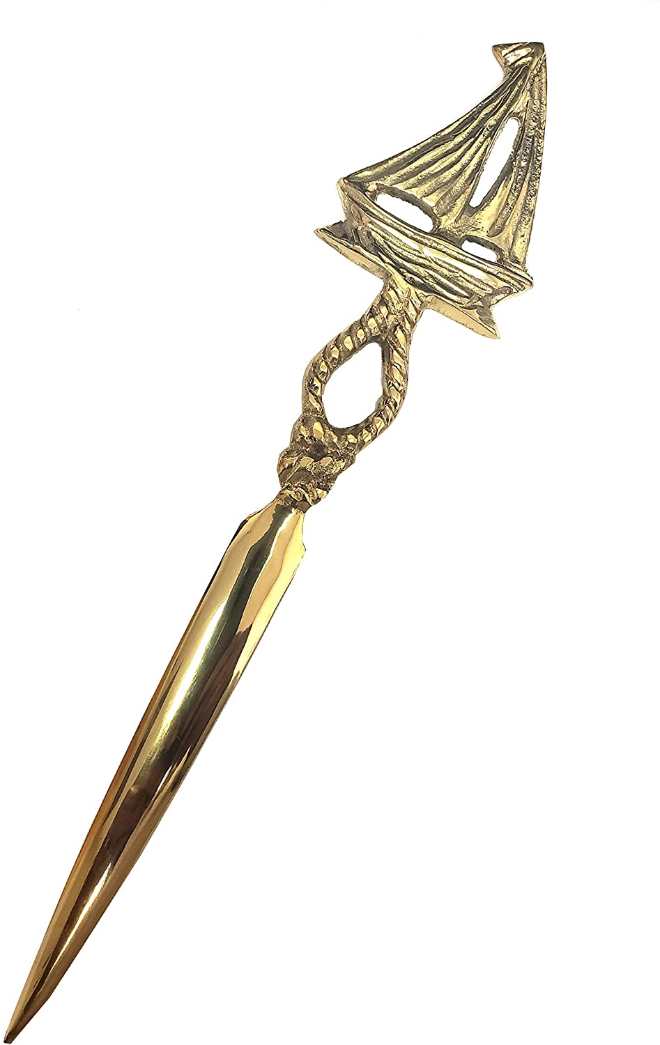 SE967 Polished Brass Letter Opener, Sailboat - Image 1