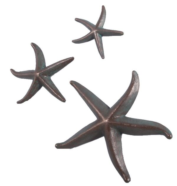 Starfish Trio Small Medium Large Verde Bronze