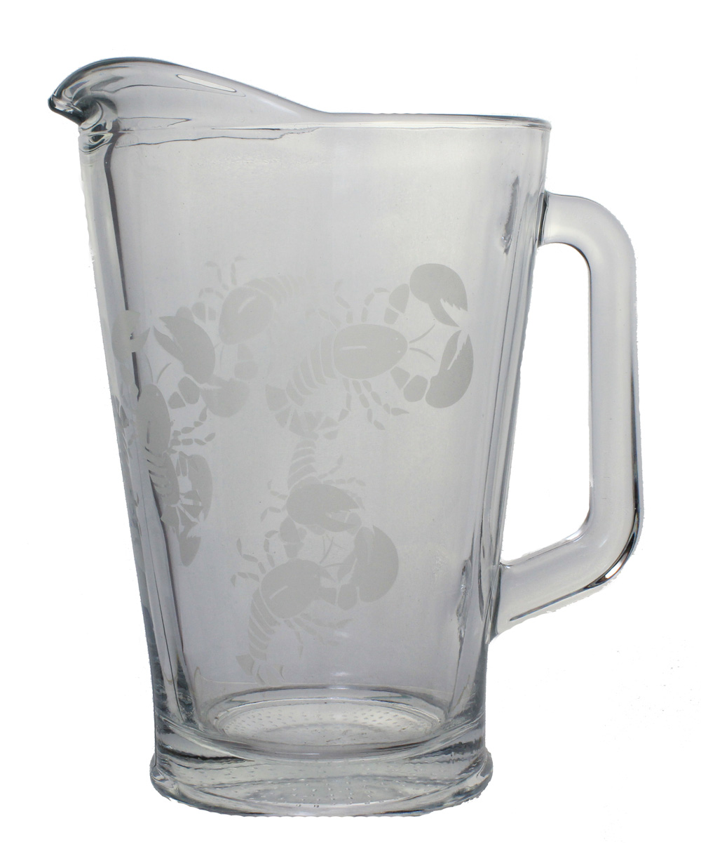 SO005-lobster-glass-pitcher 9”H Lobster Glass Pitcher Serveware - Image 1