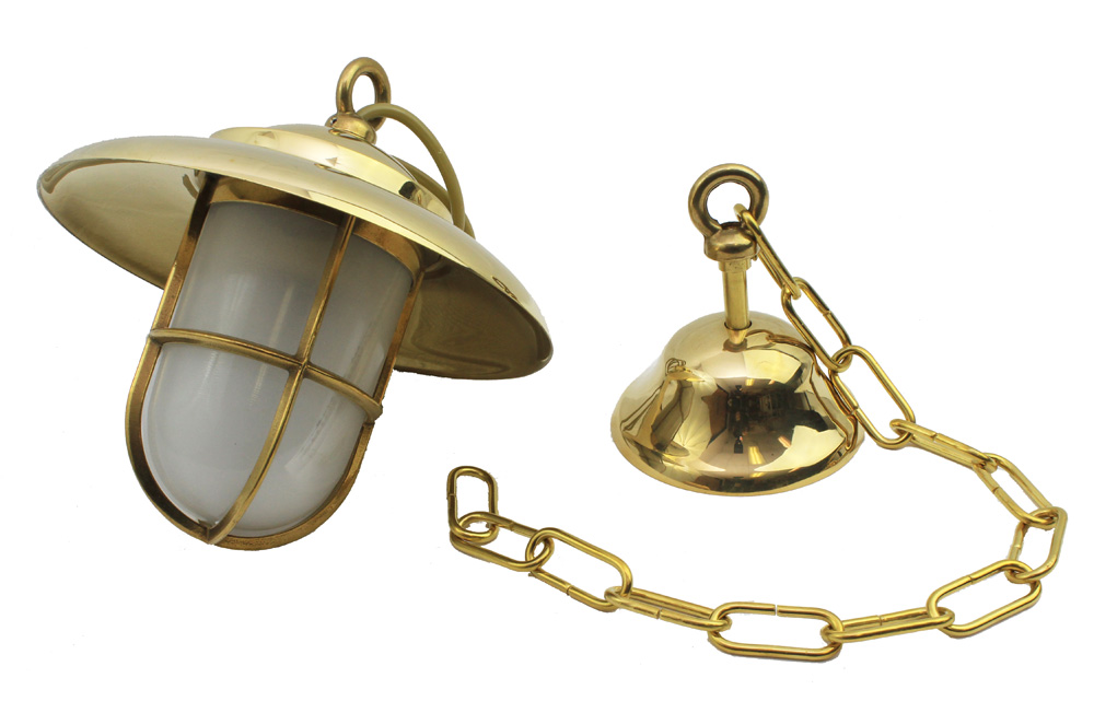ST027-solid-brass-ceiling-wharf-lamp-hanging 8"H Solid Brass Hanging Ceiling Wharf Lamp - Image 1