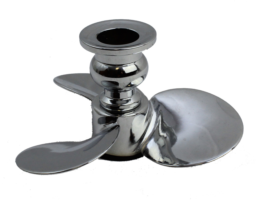 ST209-chrome-propeller-candle-holder 4.5"Dia Chrome Finish Propeller Candle Holder