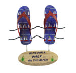 Gone for a Walk on The Beach- Flip Flops Wooden Wall Decor - 14 Inch Welcome Sign - Image 2