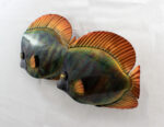 14"H Copper Butterfly Fish Pair Wall Art - Image 2