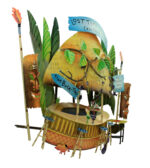 13"L Metal Lost Tiki Lounge Wall Art - Image 3